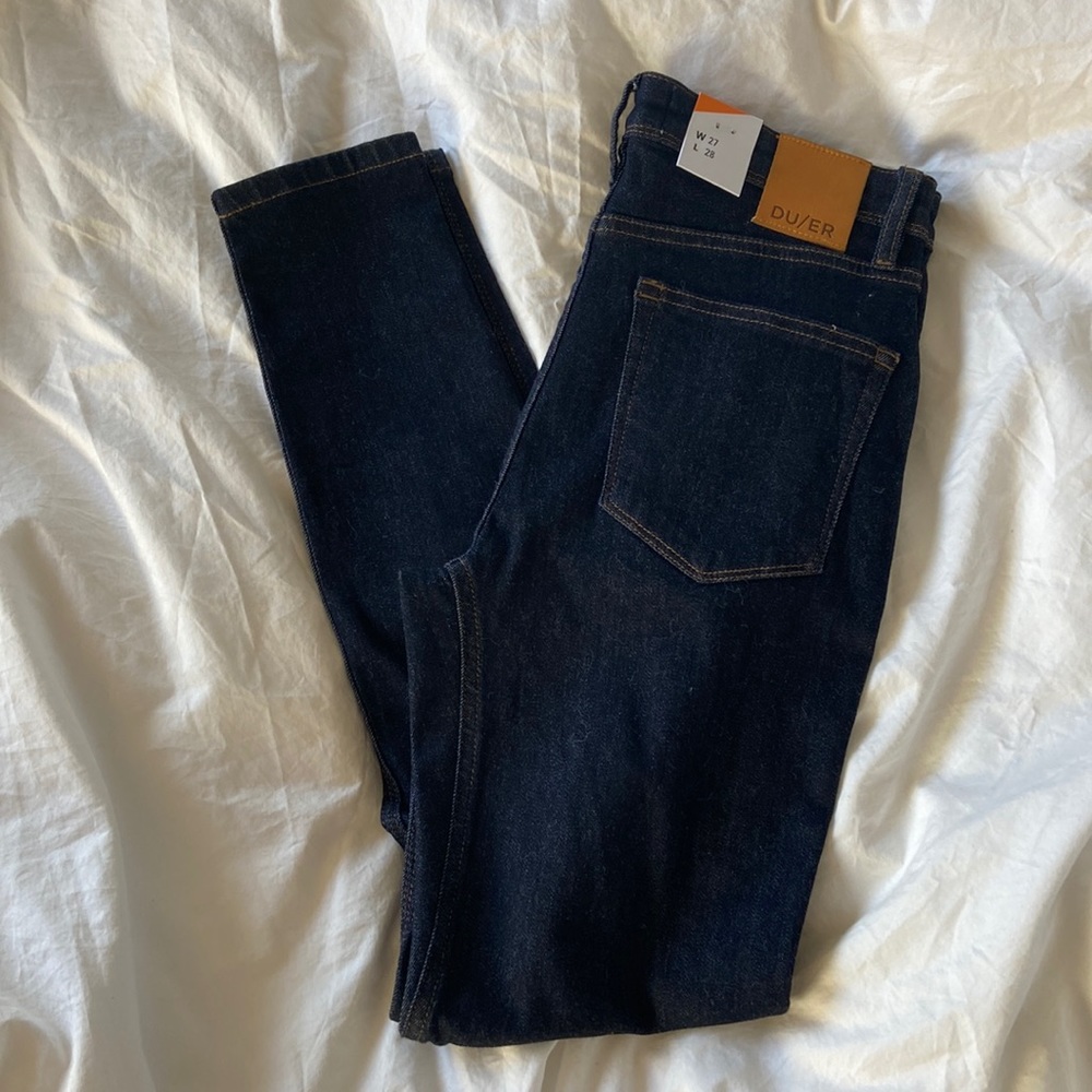 NWT Duer Skinny Very Dark Denim Jeans